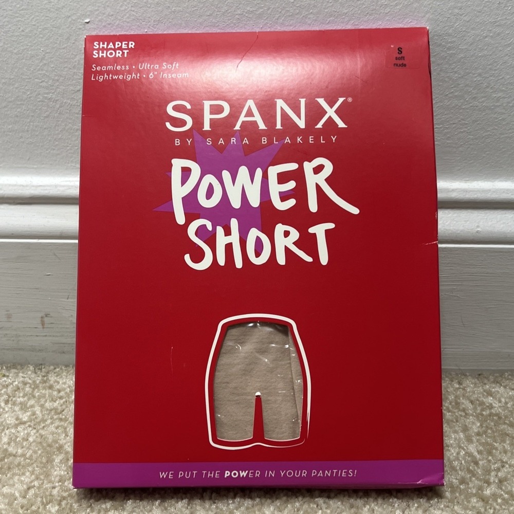 SPANX Power Short Shaper Ultra Soft Nude Seamless Lightweight Shapewear Sz Small